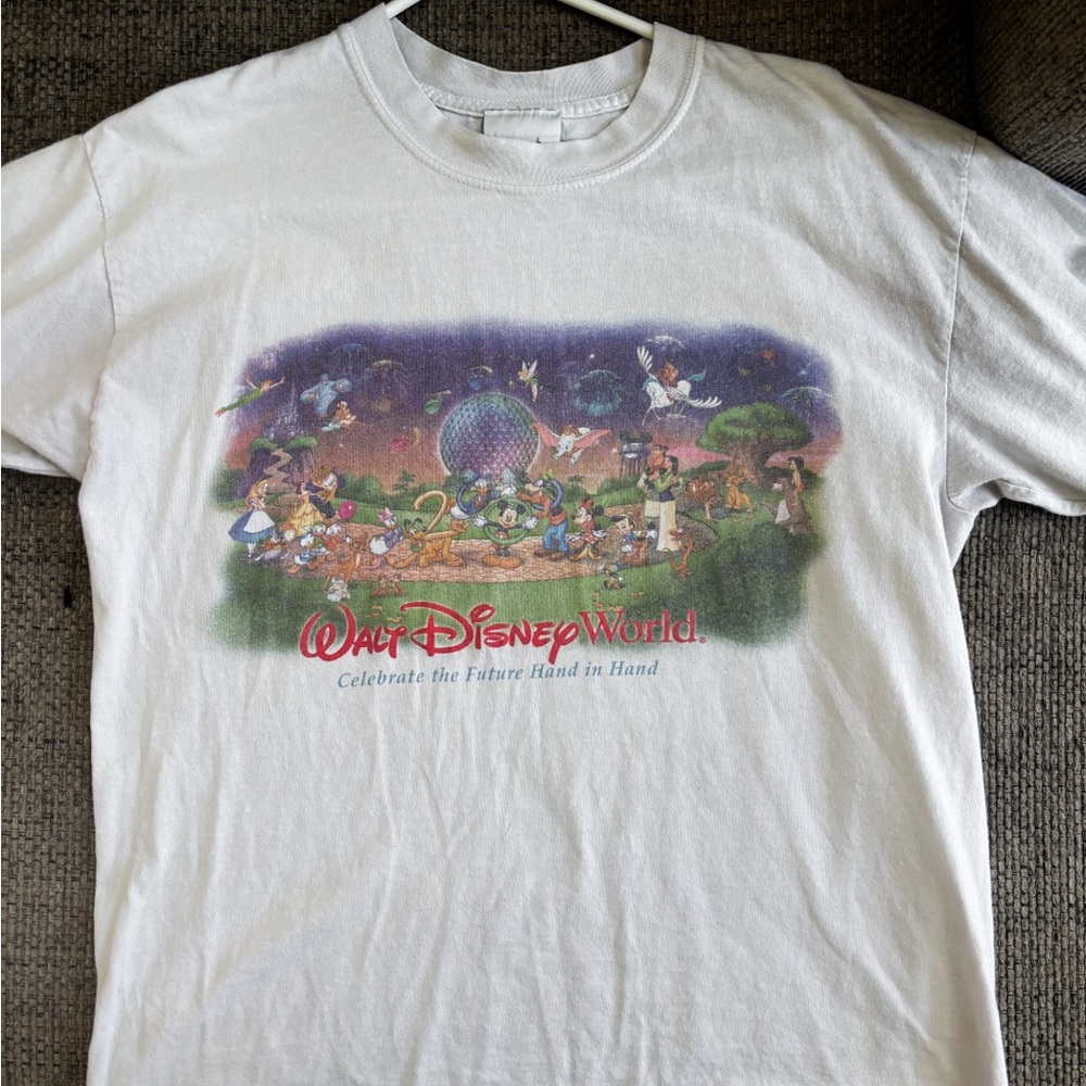Disney White Tee with Mickey Logo Accent